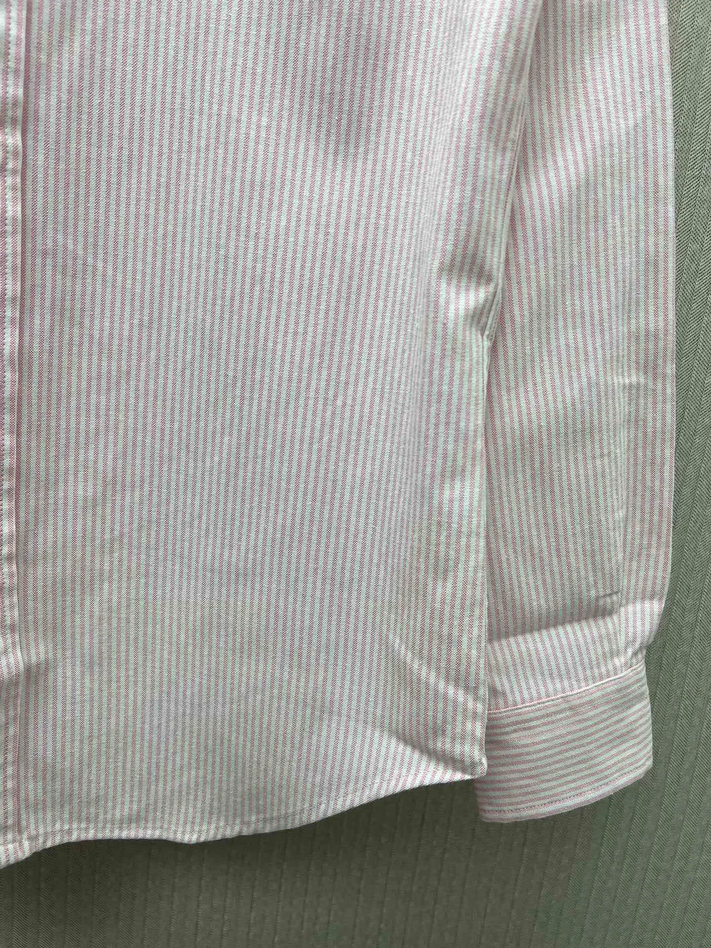 P430 Polo 25ss new logo embroidered striped square collar casual long-sleeved shirt, men's size: XS.S.M.L.XL.